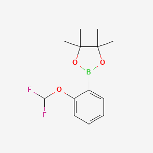 molecular formula C13H17BF2O3 B1393658 2-(2-(Difluoromethoxy)phenyl)-4,4,5,5-tetramethyl-1,3,2-dioxaborolane CAS No. 960067-33-8