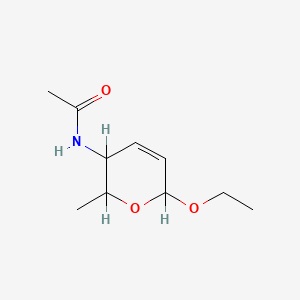 molecular formula C10H17NO3 B13936597 N-(6-Ethoxy-2-methyl-3,6-dihydro-2H-pyran-3-yl)acetamide CAS No. 56248-09-0