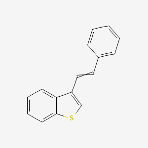 molecular formula C16H12S B13936602 3-(2-Phenylethenyl)-1-benzothiophene CAS No. 57823-66-2