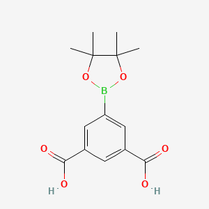 molecular formula C14H17BO6 B1393661 5-(4,4,5,5-Tetramethyl-1,3,2-dioxaborolan-2-YL)isophthalic acid CAS No. 1041434-13-2