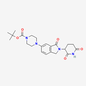molecular formula C22H28N4O5 B13936616 tert-Butyl 4-(2-(2,6-dioxopiperidin-3-yl)-3-oxoisoindolin-5-yl)piperazine-1-carboxylate 