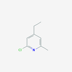 molecular formula C8H10ClN B13936630 2-Chloro-4-ethyl-6-methylpyridine 