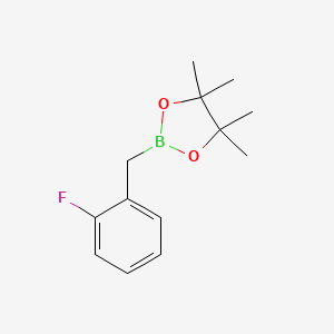 molecular formula C13H18BFO2 B1393668 2-(2-Fluorobenzyl)-4,4,5,5-tetramethyl-1,3,2-dioxaborolane CAS No. 517920-60-4