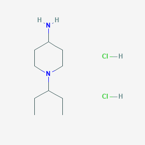 molecular formula C10H24Cl2N2 B1393674 1-(Pentan-3-yl)piperidin-4-amine dihydrochloride CAS No. 1286274-33-6