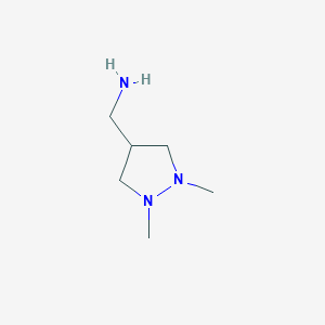 molecular formula C6H15N3 B139368 (1,2-Dimethylpyrazolidin-4-yl)methanamine CAS No. 155429-88-2