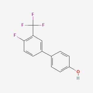 molecular formula C13H8F4O B1393684 4'-Fluoro-3'-(trifluoromethyl)-[1,1'-biphenyl]-4-ol CAS No. 634192-41-9
