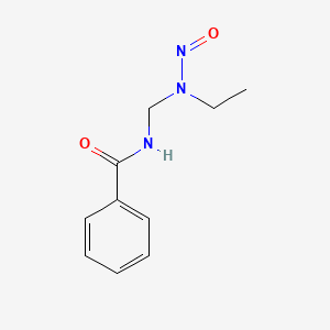 molecular formula C10H13N3O2 B13936898 N-((Ethylnitrosoamino)methyl)benzamide CAS No. 59665-03-1