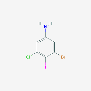molecular formula C6H4BrClIN B13936939 3-Bromo-5-chloro-4-iodoaniline 