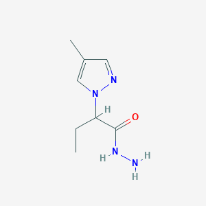 2-(4-Methyl-1H-pyrazol-1-yl)butanohydrazide