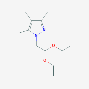 molecular formula C12H22N2O2 B1393701 1-(2,2-Diethoxyethyl)-3,4,5-trimethyl-1H-pyrazole CAS No. 1255147-71-7