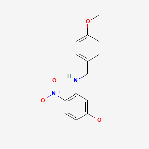 molecular formula C15H16N2O4 B13937023 5-Methoxy-N-[(4-methoxyphenyl)methyl]-2-nitroaniline CAS No. 62260-97-3