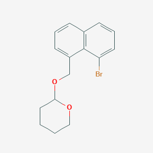 molecular formula C16H17BrO2 B13937034 2-((8-Bromonaphthalen-1-yl)methoxy)tetrahydro-2H-pyran 