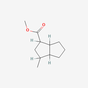molecular formula C11H18O2 B13937047 Methyl 3-methyl-1,2,3,3a,4,5,6,6a-octahydropentalene-1-carboxylate CAS No. 54644-24-5