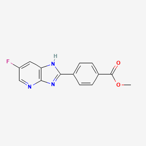 molecular formula C14H10FN3O2 B13937052 methyl 4-(6-fluoro-3H-imidazo[4,5-b]pyridin-2-yl)benzoate 