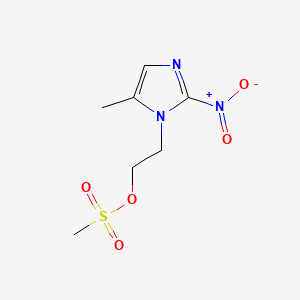 molecular formula C7H11N3O5S B13937064 1H-Imidazole, 5-methyl-1-(2-methylsulfonyloxyethyl)-2-nitro- CAS No. 62144-01-8