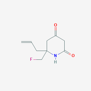molecular formula C9H12FNO2 B1393709 6-Allyl-6-(fluoromethyl)piperidine-2,4-dione CAS No. 1228552-25-7
