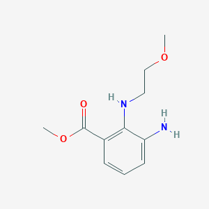 molecular formula C11H16N2O3 B13937120 Methyl 3-amino-2-((2-methoxyethyl)amino)benzoate 