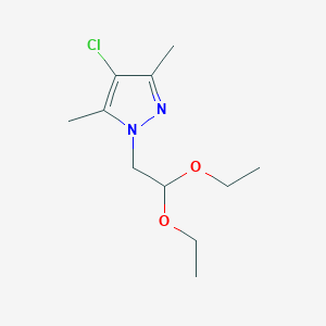 molecular formula C11H19ClN2O2 B1393713 4-Chloro-1-(2,2-diethoxyethyl)-3,5-dimethyl-1H-pyrazole CAS No. 1255147-56-8