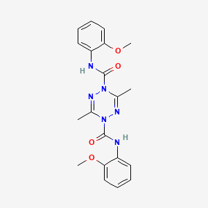 molecular formula C20H22N6O4 B13937163 N~1~,N~4~-Bis(2-methoxyphenyl)-3,6-dimethyl-1,2,4,5-tetrazine-1,4-dicarboxamide CAS No. 336620-74-7