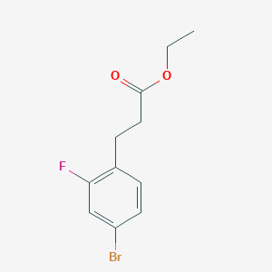 molecular formula C11H12BrFO2 B13937169 Ethyl 3-(4-bromo-2-fluorophenyl)propanoate 