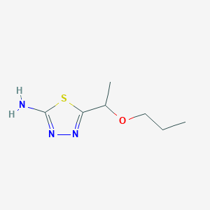 5-(1-Propoxyethyl)-1,3,4-thiadiazol-2-amine