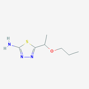 molecular formula C7H13N3OS B1393718 5-(1-Propoxyethyl)-1,3,4-thiadiazol-2-amine CAS No. 1255147-63-7