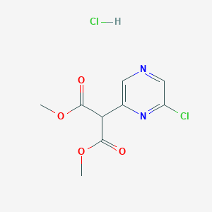 molecular formula C9H10Cl2N2O4 B13937187 Dimethyl 2-(6-chloropyrazin-2-yl)malonate hydrochloride 