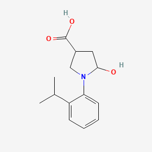 5-Hydroxy-1-(2-isopropylphenyl)pyrrolidine-3-carboxylic acid