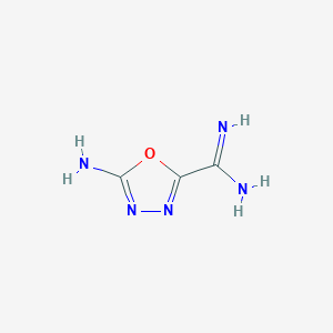 molecular formula C3H5N5O B1393720 5-Amino-1,3,4-oxadiazole-2-carboximidamide CAS No. 1255147-19-3