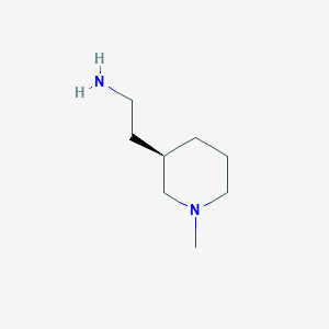 molecular formula C8H18N2 B1393724 (R)-1-Methyl-3-piperidineethanamine CAS No. 1392745-53-7
