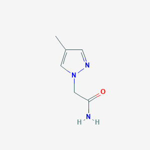 molecular formula C6H9N3O B1393727 2-(4-甲基-1H-吡唑-1-基)乙酰胺 CAS No. 1250534-81-6