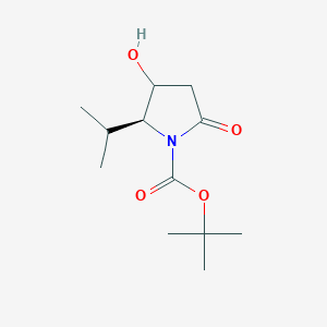 tert-butyl (2S)-3-hydroxy-2-isopropyl-5-oxopyrrolidine-1-carboxylate