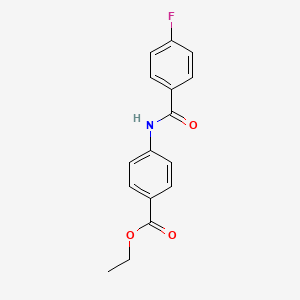 molecular formula C16H14FNO3 B13937291 Ethyl 4-[(4-fluorobenzoyl)amino]benzoate 