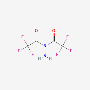 molecular formula C4H2F6N2O2 B13937303 2,2,2-Trifluoro-N-(trifluoroacetyl)acetohydrazide 