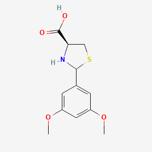 (4S)-2-(3,5-dimethoxyphenyl)-1,3-thiazolidine-4-carboxylic acid