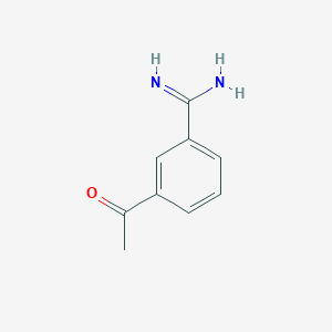 molecular formula C9H10N2O B13937342 Benzenecarboximidamide, 3-acetyl- CAS No. 61625-21-6