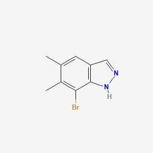 molecular formula C9H9BrN2 B13937366 7-Bromo-5,6-dimethyl-1H-indazole 