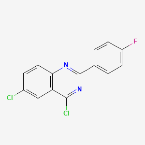 molecular formula C14H7Cl2FN2 B1393739 4,6-Dichloro-2-(4-fluorophenyl)quinazoline CAS No. 461036-88-4