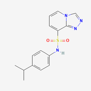 molecular formula C15H16N4O2S B1393740 N-[4-(propan-2-yl)phenyl]-[1,2,4]triazolo[4,3-a]pyridine-8-sulfonamide CAS No. 1325305-79-0