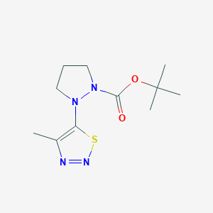 tert-Butyl 2-(4-Methyl-1,2,3-thiadiazol-5-yl)pyrazolidine-1-carboxylate