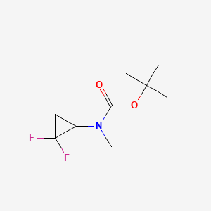 molecular formula C9H15F2NO2 B13937485 tert-butyl N-(2,2-difluorocyclopropyl)-N-methylcarbamate 