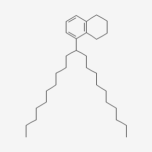 molecular formula C31H54 B13937578 5-(1-Decylundecyl)-1,2,3,4-tetrahydronaphthalene CAS No. 56282-45-2