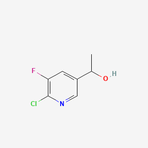 molecular formula C7H7ClFNO B13937583 1-(6-Chloro-5-fluoropyridin-3-YL)ethan-1-OL 