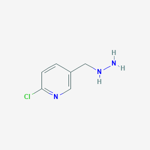 molecular formula C6H8ClN3 B1393759 2-氯-5-(肼基甲基)吡啶 CAS No. 1057670-48-0