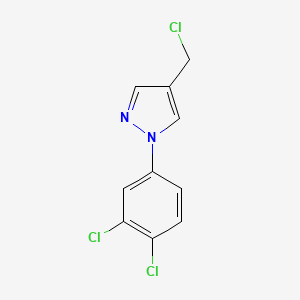molecular formula C10H7Cl3N2 B13937593 4-chloromethyl-1-(3,4-dichloro-phenyl)-1H-pyrazole CAS No. 445302-82-9