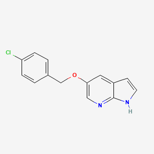 molecular formula C14H11ClN2O B13937594 5-(4-Chlorobenzyloxy)-1h-pyrrolo[2,3-b]pyridine 