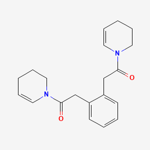 molecular formula C20H24N2O2 B13937600 Pyridine, 1,1'-(1,2-phenylenebis(1-oxo-2,1-ethanediyl))bis(1,2,3,4-tetrahydro- CAS No. 52881-80-8