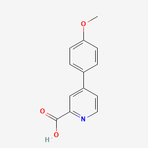 molecular formula C13H11NO3 B1393761 4-(4-Methoxyphenyl)pyridine-2-carboxylic acid CAS No. 1255635-74-5