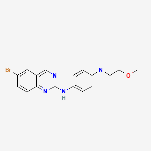 molecular formula C18H19BrN4O B13937620 N'-(6-bromoquinazolin-2-yl)-N-(2-methoxyethyl)-N-methylbenzene-1,4-diamine 