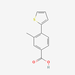 molecular formula C12H10O2S B1393763 3-Methyl-4-(thiophen-2-YL)benzoic acid CAS No. 1261990-26-4